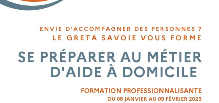 Formation GRETA « se préparer au métier d’aide à domicile »